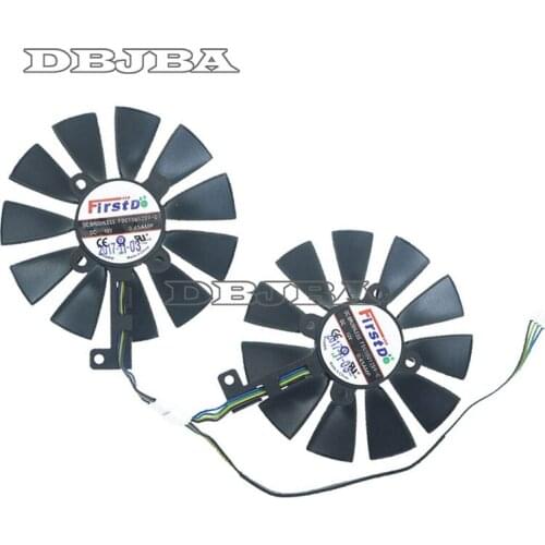 2PCS Graphic Card Cooling Fan For ASUS STRIX GTX960 GTX950 GTX750Ti FDC10U12D9-C