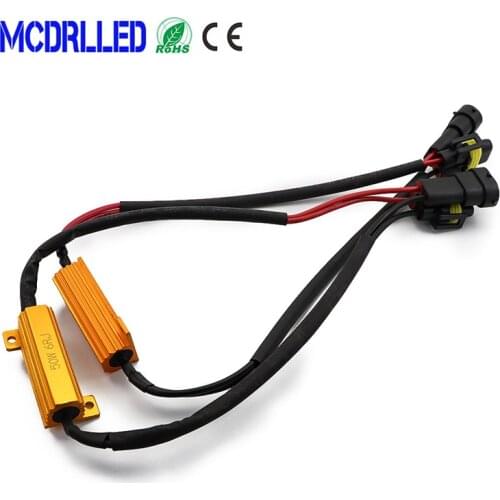 2PCS H7 Headlight Car LED Canbus Load Resistance 9005 9006 H11 H8 Auto 50W Decoder Controller Warning Resistor 12V