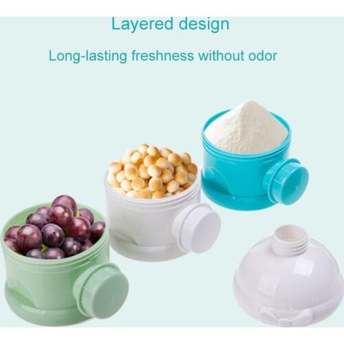 2020 Milks Powder Dispenser Bottle Storage Container 3 Layers Travel Kids Baby Feeding