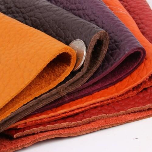 3mm Thick Litchi Pattern Leather Cowhide Material Fabric Furniture Leather DIY Crafts Sewing Accessories Cowhide First Layer