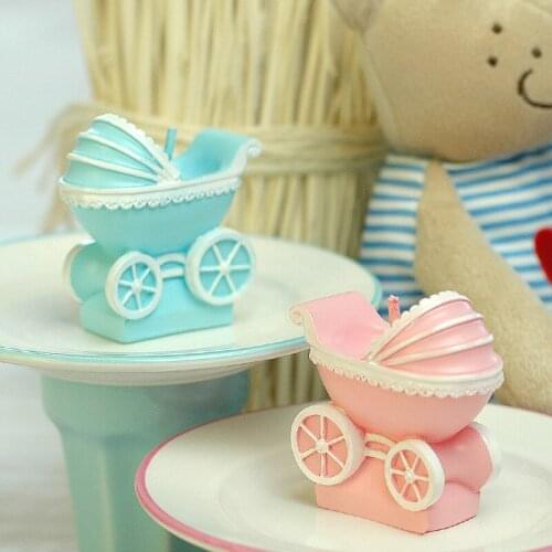 Smokeless scented creative cartoon baby car candles for cake decoration use be children baby birthday party candle wedding gifts