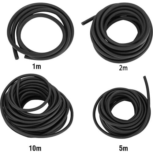Black 1M/2M Natural Latex Slingshots Elastic Rubber Tube Tubing Band For Hunting Gym Exercise Magic