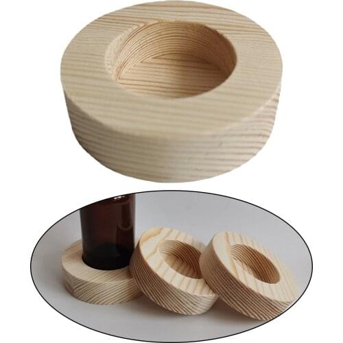 Essential Oil Organizer Bottles Holder Stand 50ml Hole Diameter 1.5inch Natural Wood Rack Gift Presentation