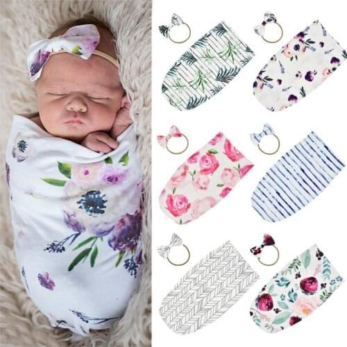 Elastic Baby Sleeping Bag Anti-snake Two-piece Bow-knot Hair Band Elastic Childrens Cute Sleeping Bag