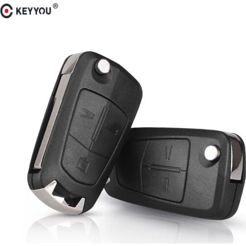 KEYYOU 2/3 Buttons Flip Remote Folding Car Key Shell Fob Case For Vauxhall Opel Vectra Antigo Astra Omega Suprema HU43 Blade