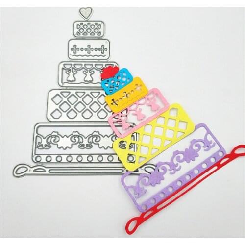 Splicing Cake Metal Cutting Dies Stencil DIY Scrapbooking Album Paper Card Decorative Embossing Craft Decor Tools
