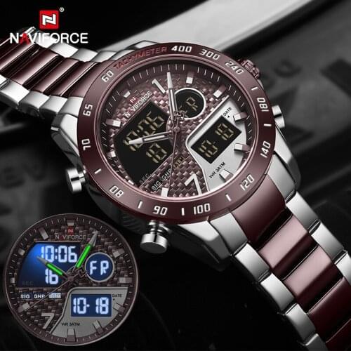 NAVIFORCE Luxury Brand Men Watch Brand Military Digital Quartz Sport Watch Relogio Masculino Waterproof Clock Date Male