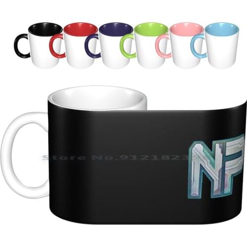 Novaprime-The Only Logo Ceramic Mugs Coffee Cups Milk Tea Mug Skyblock Server Nova Prime Blue Crystal Mining Creative Trending