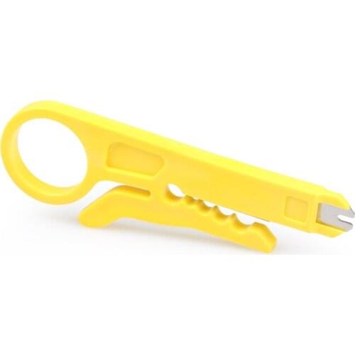10 Pcs Simple Small Yellow Knife Network Stripping Card Phone Threads Knife Small Stripping Fiber Optic Stripper