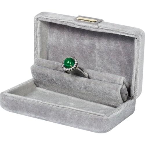 New Classic Gray Oblique Design Highquality Velvet Jewelry Box Ring Pendant Necklace Packaging Display Gift For Organizer Holder