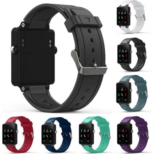 7 Colors Silicone Replacement Strap For Garmin Vivoactive Smart Watch Metal Pin Buckle Adjustable Watchbands Sport Strap