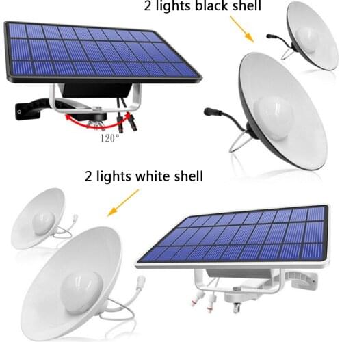 Solar LED Light Single/Double Heads Garden Chandelider Lamp Pendant Lights Solar Lamp with Cord for Outdoor Indoor Lighting