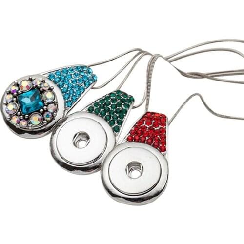 SP18-13 Trend Interchangeable Jewelry 18mm Ginger Snaps Jewelry Custom Snap Button Pendants with 50cm chain for Women