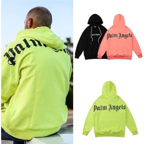 Palm Angels 21SS Letter Logo Unisex Hooded Sweatshirt for Men and Women, Fashion Sweatshirt Loose,Boyfriend Gift, Sports Jacket