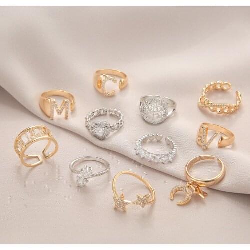 VIZEAR Rings With Crystals