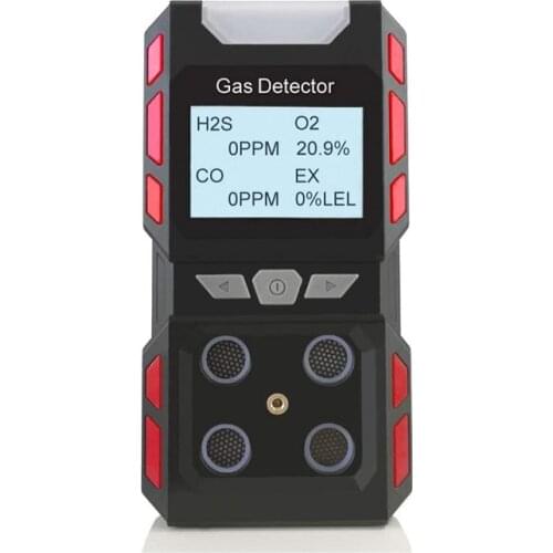 4 Gas Monitor Multi Gas Detector Sound Light Shock Meter Tester Analyzer Rechargeable Portable and High-Quality