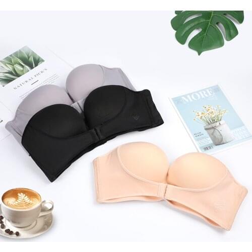 Lingerie for Female Brassiere Strapless Seamless Bralette Front Closure Sexy Push Up Bra Women Invisible Bras Underwear ABC Cup