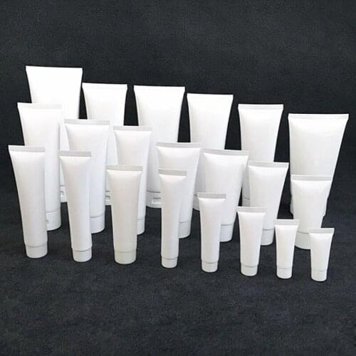 3-200ml 30pcs/lot White Plastic Soft Bottle Cosmetics Facial Cleanser Cream Empty Squeeze Tube Shampoo Lotion Refillable Bottles