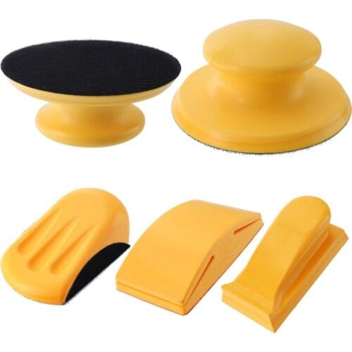5-inch Hand-held Grinding Block Wheel Rubber Elastic Grinding Plate Polishing Grinding Plate Flocking Sandpaper Bonding Plate