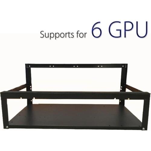 For ETH Ethereum Black GPU Open Air Mining Rig Frame Case Computer Crypto Coin