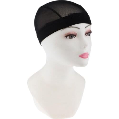 Elastic Dome Cap Costume Mesh Net Making Wigs Spandex Snood Hairnet Black
