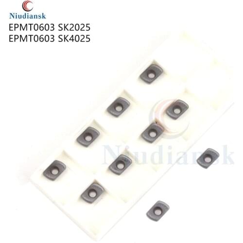 EPMT0603 SK2025 EPMT0603 SK4025 Milling Carbide Inserts Milling Cutters CNC Lathe Tools Steel and Stainless Steel Turning Tools