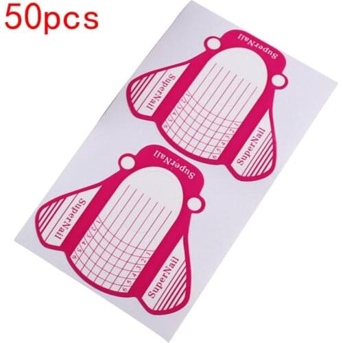Nail Forms Pink Extension Acrylic Builder Form Guide For Nail Extension Stencil Manicure Tools