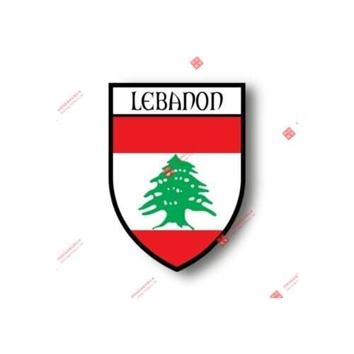Interesting Stickers Decal Souvenir Vinyl Car Shield City Flag World Crest Lebanon Racing Helmet Stickers