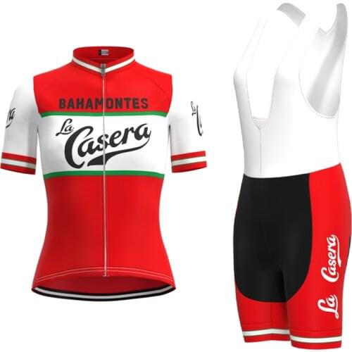 1973 Competition Spain La Casera Team Retro Woman Cycling Jersey Short sleeve set Triathlon Bike Jersey maillot ciclismo mujer