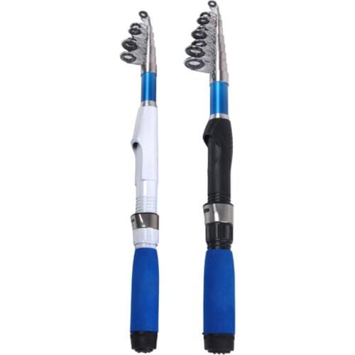 Mini fishing rod, retractable fishing rod, portable fishing gear 1.1m/1.3m/1.5m/1.7m hard-adjusted outdoor fishing equipment