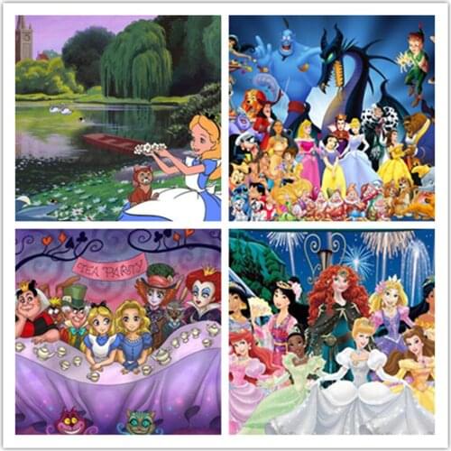 Disney Alice In Wonderland Princess Wall Art Canvas Painting Nordic Posters and Prints Wall Pictures for Living Room Decoration