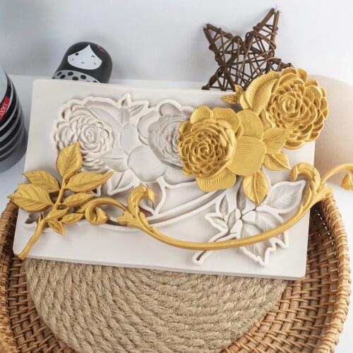 Huge Flowers Silicone Mold For Baking Fondant Chocolate Sugarcraft Mould Pastry Cupcake Decorating Kitchen Accessories