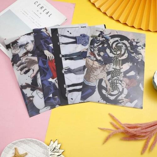 A4 Jujutsu Kaisen Folder File Bag Document Organizer Storage bag Itadori Yuuji Gojou Satoru Fushiguro Megumi Kugisaki Nobara