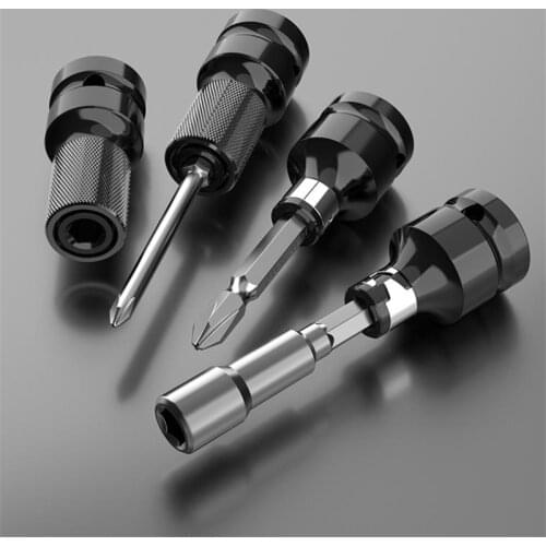 BROPPE Electric Wrench socket adapter Conversion Head , Turn Square 1/2" (12.5mm) To Hexagonal 1/4" (6.35mm)