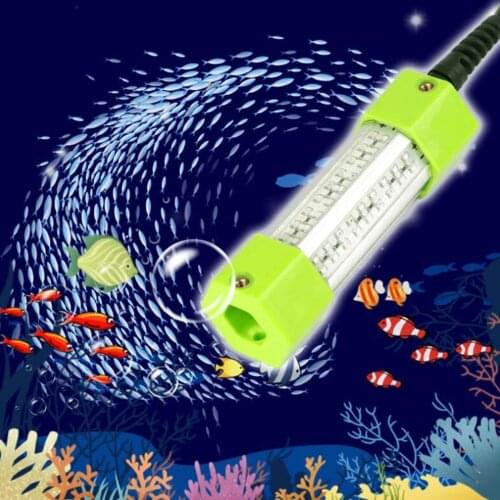 12V LED Green Crappie Shad Boat Submersible Underwater Fishing Light Night Fishes Lure Bait Strobe Finder with 5 Cord
