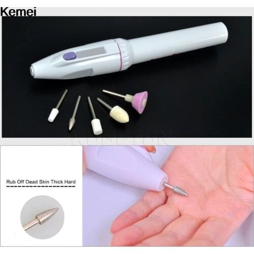 Professional Electric Manicure Nail Art Pedicure File Drill Buffers Art Salon Manicure Pen Tool 5bits Polish Tools