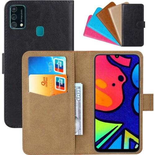 Luxury Wallet Case For Samsung Galaxy F41 PU Leather Retro Flip Cover Magnetic Fashion Cases Strap