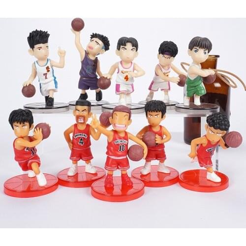 Japanese Anime Figuras Slam Dunk PVC Figure basketball players Adult Hot Dolls Christmas Kids Toys Birthday Boys Toy 10pcs/set