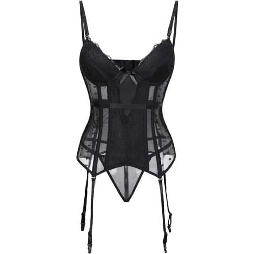 Sexy Corset Lingerie Women Night sleep wear Sexi Bustier Body Shapewear Plus Size 6XL Shaper Padded Cup Suspender Gorset Korsett