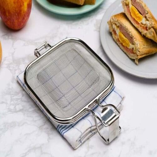 1 Pcs Stainless Steel Sandwich Grill Net Oven Special Food Bread Grill Net Breakfast Baking Tools Toast Bread Bbq Cookie Holder
