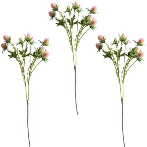 10 Cylindrica Serrata Floral Sea Holly Decoration Artificial Flower 68CM Eryngium 10 Heads Of Celery Hair Simulation Plant