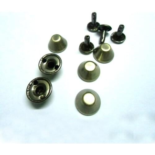 1000pcs 3/8 inch (12mm) Antique Brass Purse Feet RIVET BUTTONS Punk Button Bag Belt Accessories DIY