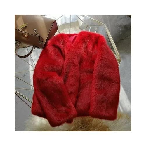 2018 New Style High-end Fashion Women Faux Fur Coat S33