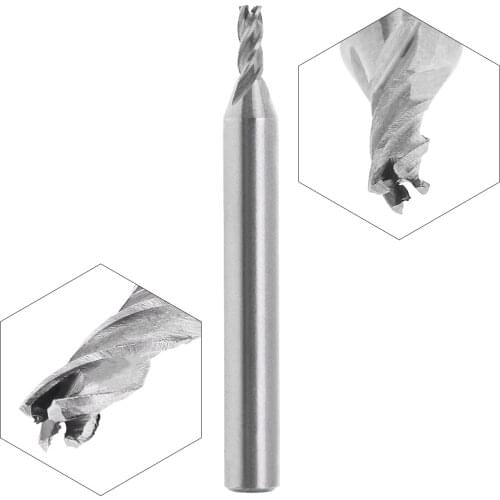 4 Flute 3mm HSS & Aluminum End Mill Cutter with Super Hard Straight Shank for CNC Mold Processing Tool Accessories for Carving