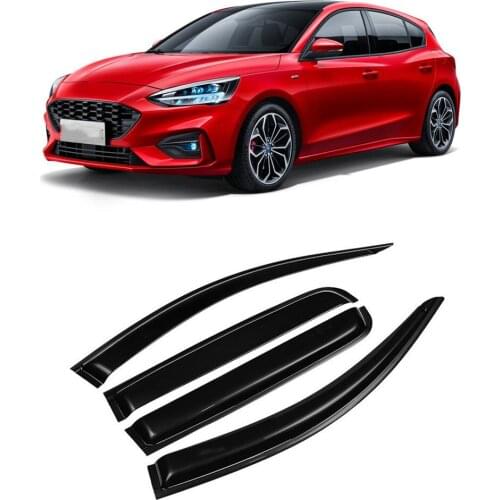 4Pcs For Ford Focus 4 MK4 2019 2020 2021 Window Vent Visor Wind Rain Sun Shade Smoke Guard Deflector Trim Shelter Raincoat Cover