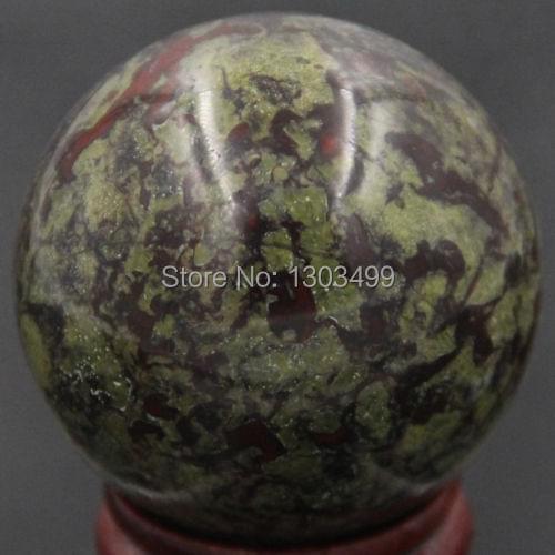 40MM Natural Gemstone Dragon Blood Stone Sphere Crystal Ball Healing Reiki Crafts Stone Massage Finger Exercise