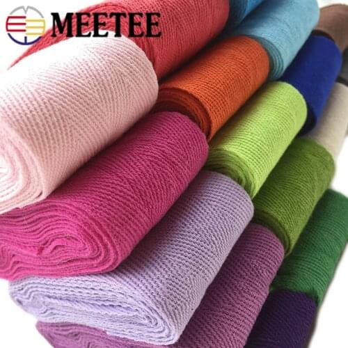 5Meter Meetee 5cm Colors Thicken Cotton Herringbone Tape Leggings Band Webbing Tie Waist Marching Belt DIY Sewing Material