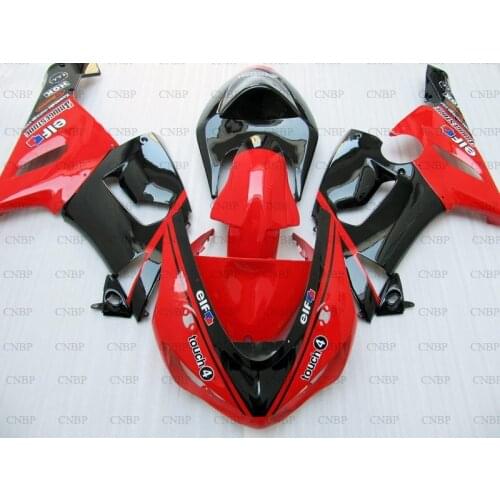 636 ZX-6r 2005 - 2006 Full Body Kits for Kawasaki ZX6r 05 Full Body Kits for Kawasaki ZX6r 2006 Black Red Abs Fairing