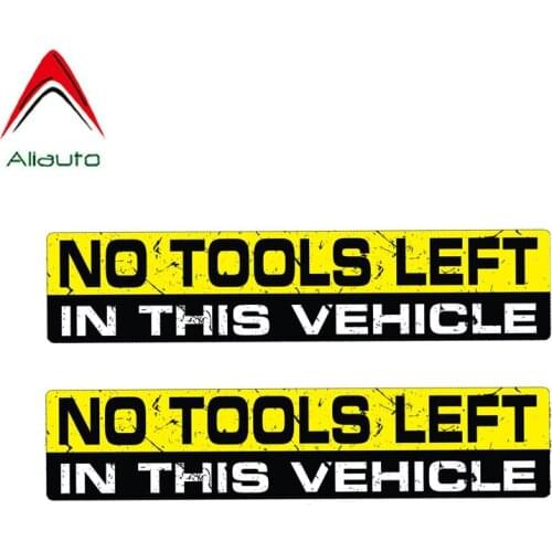 Aliauto 2 X Funny Car Stickers Reflective Warning No Tools Left In This Vehicle Decal Accessories PVC for Mercedes,15cm*3cm