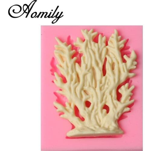Aomily Coral Fondant Cake Molds Castle Cake Decorating Tools Jelly Sugar Craft Chocolate Moulds Fondant Mold Silicone Mold